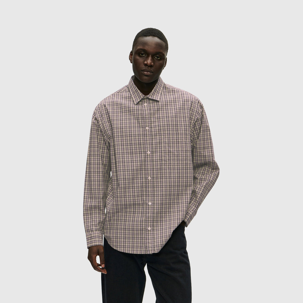 Wood Wood Carter Check Shirt - Minimal Grey Shirt Wood Wood 