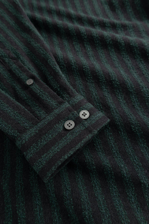 Wood Wood - Carter Shirt 25454 - Ultra Green Stripe Skjorte Wood Wood 