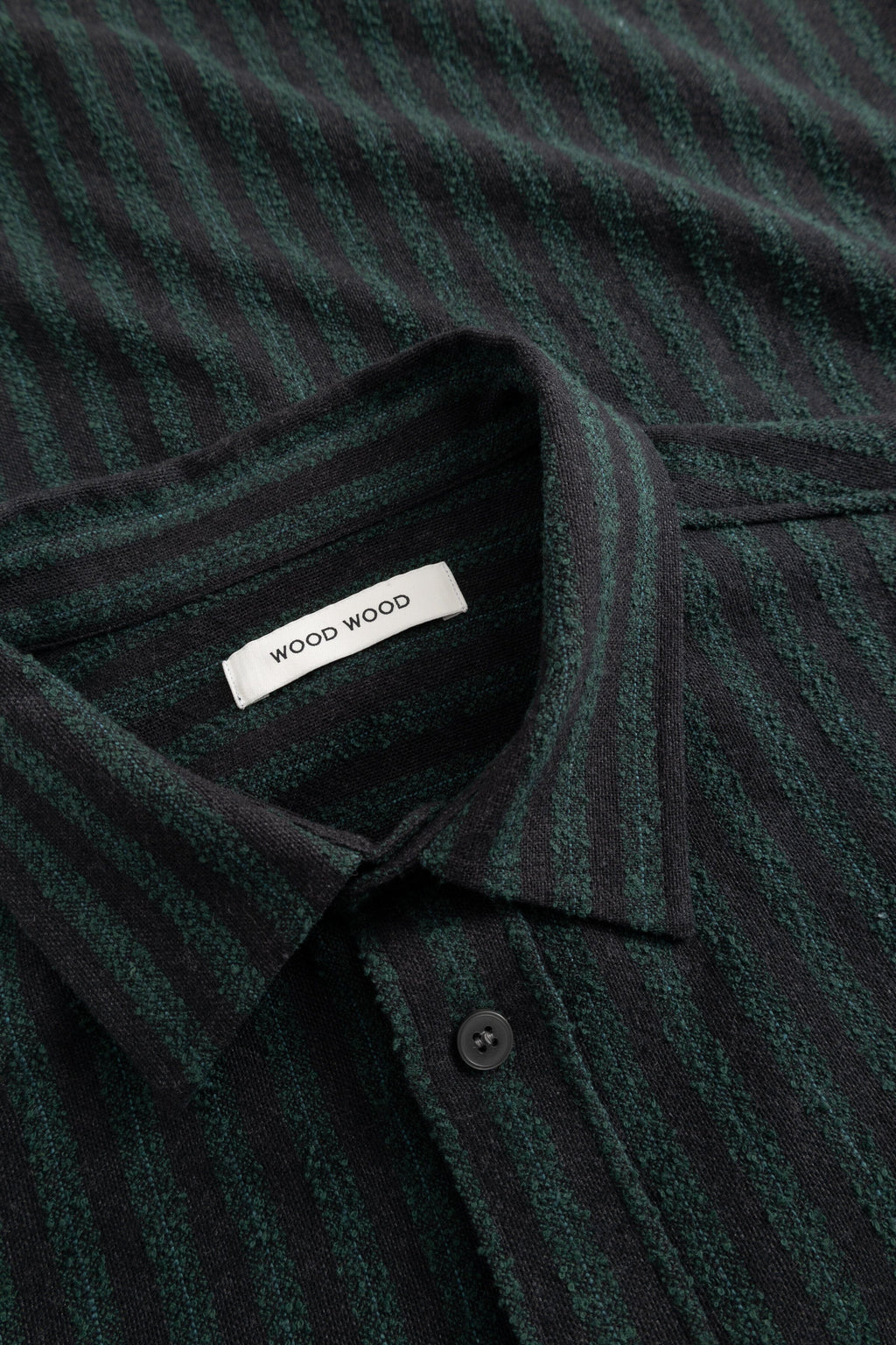 Wood Wood - Carter Shirt 25454 - Ultra Green Stripe Skjorte Wood Wood 