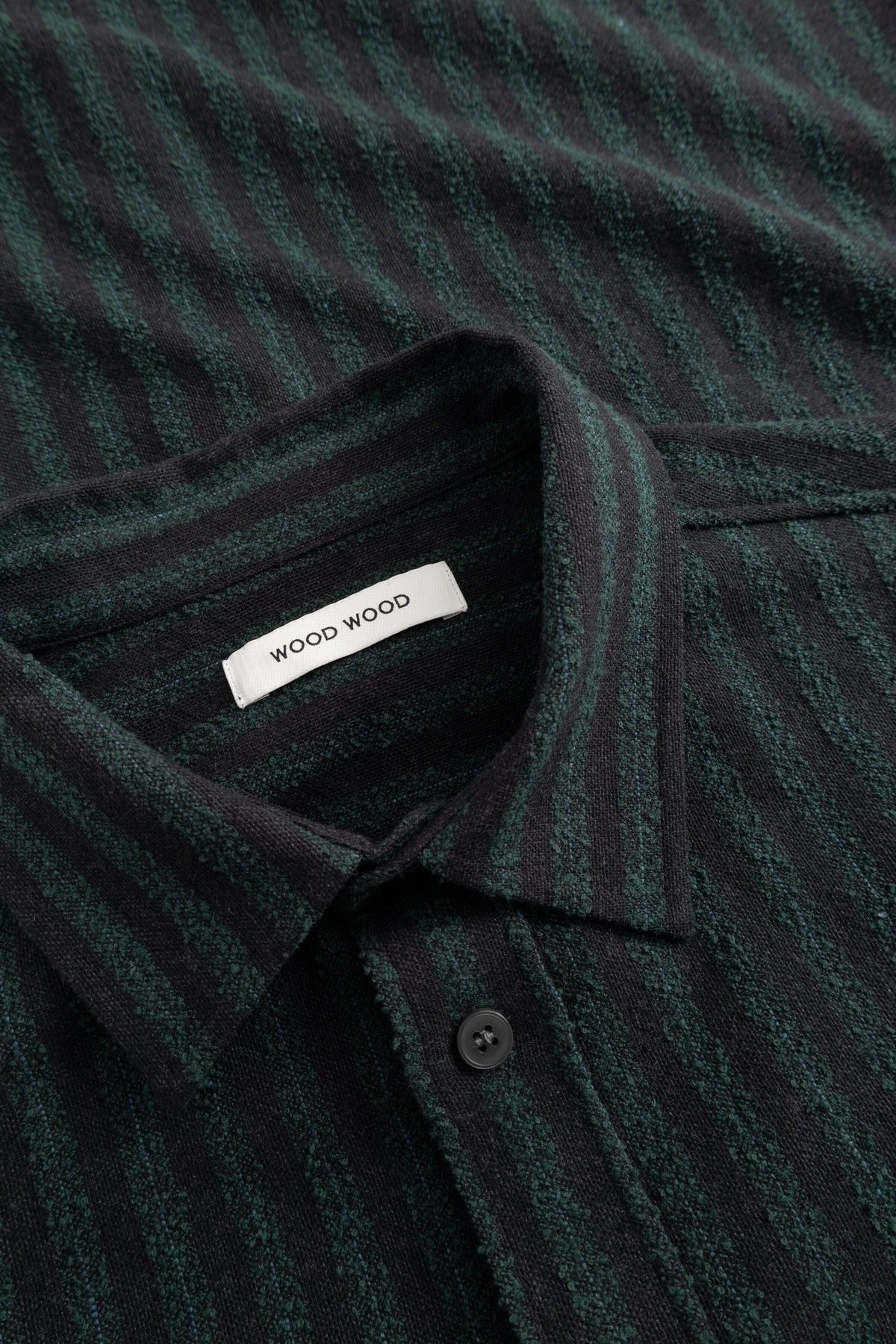 Wood Wood - Carter Shirt 25454 - Ultra Green Stripe Skjorte Wood Wood 