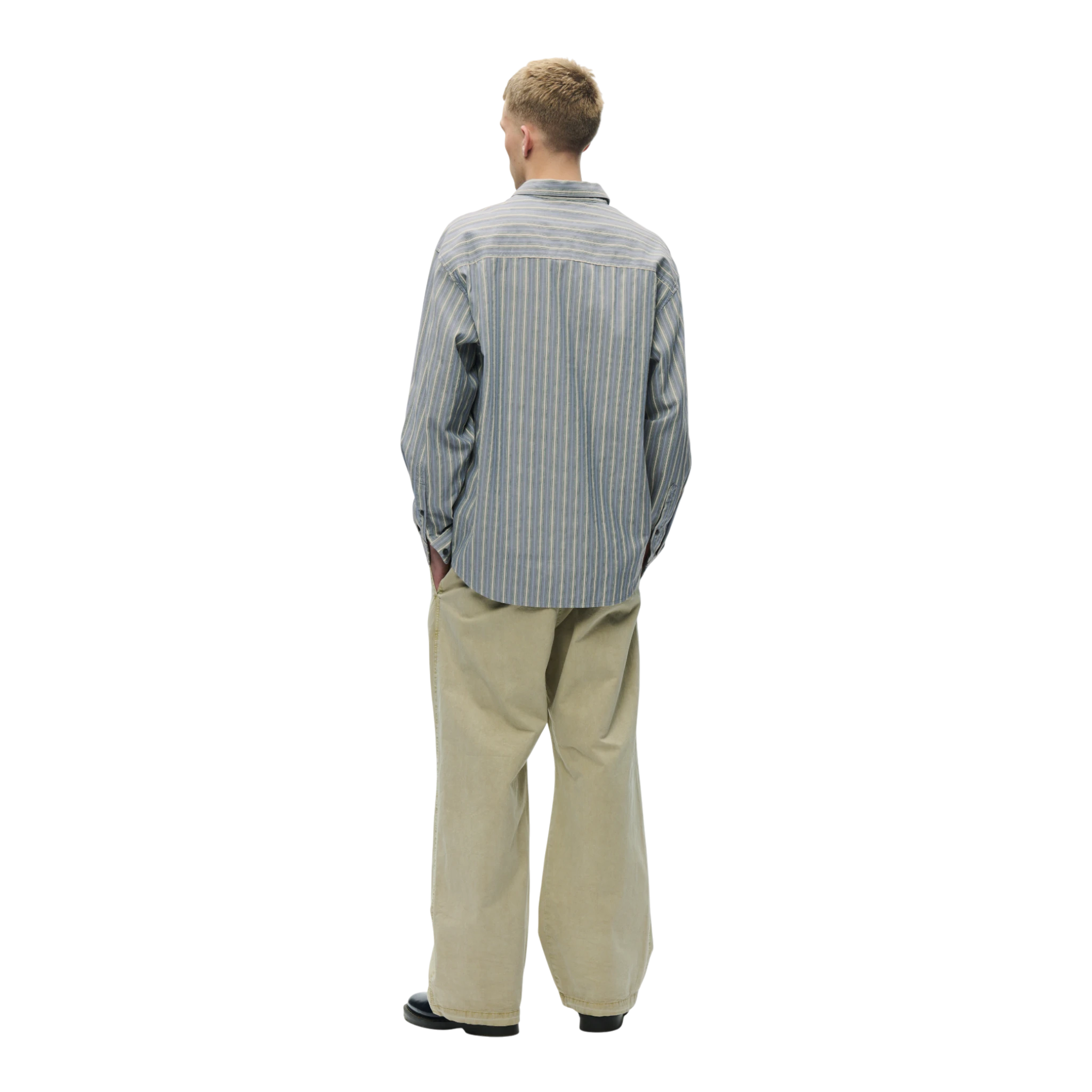 Wood Wood Carter Shirt - Vintage Blue Stripe Shirt Wood Wood 