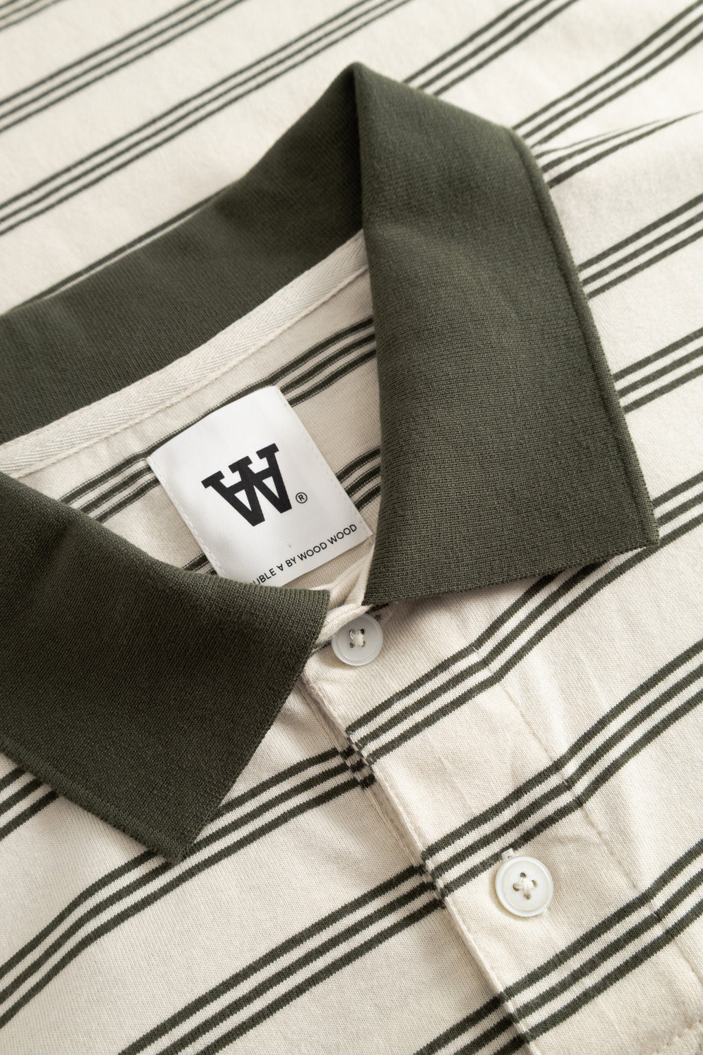 Wood Wood Colton X Polo - Silver Birch Stripe Shirt Wood Wood 