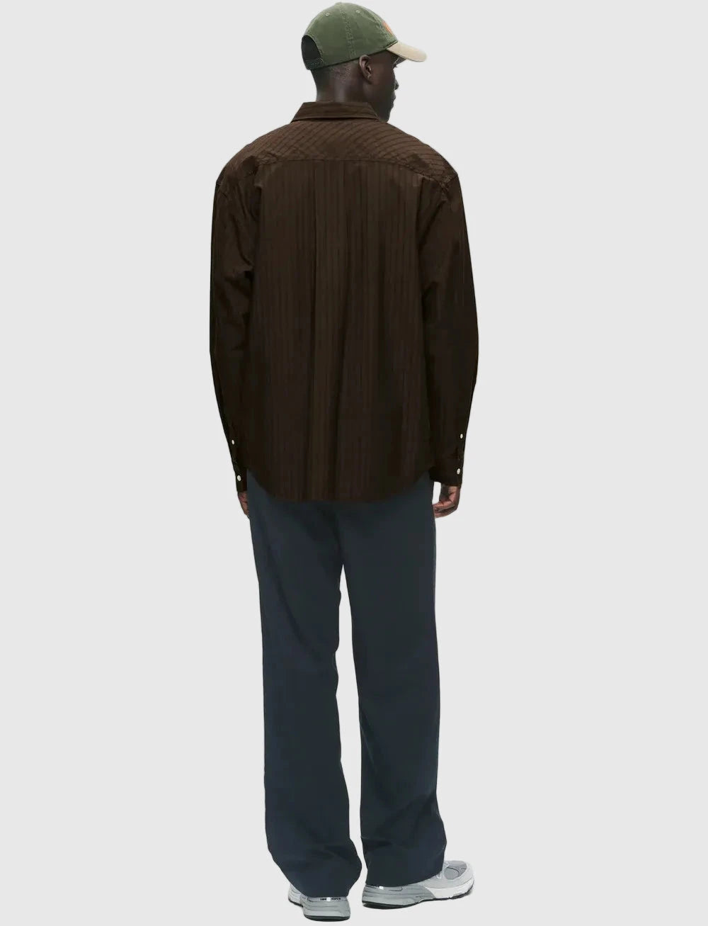 Wood Wood Double A Day Striped Shirt - Brown Stripes Shirt Wood Wood 