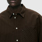 Wood Wood Double A Day Striped Shirt - Brown Stripes Shirt Wood Wood 