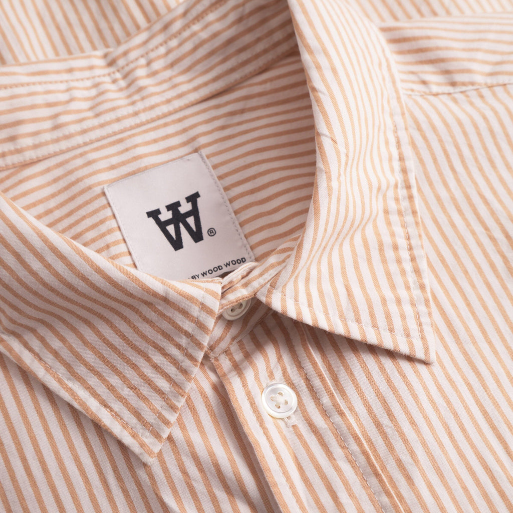 Wood Wood Double A Day Striped Shirt - Doe Shirt Wood Wood 