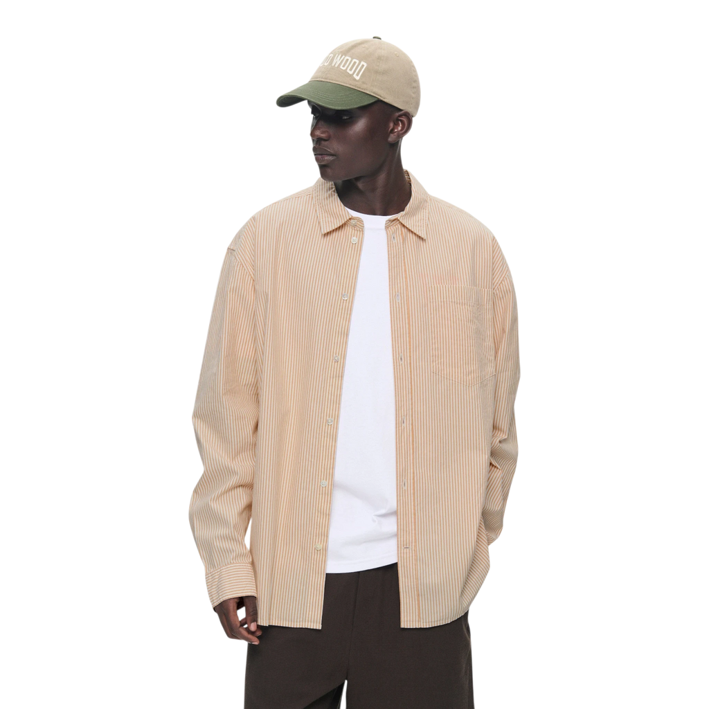 Wood Wood Double A Day Striped Shirt - Doe Shirt Wood Wood 