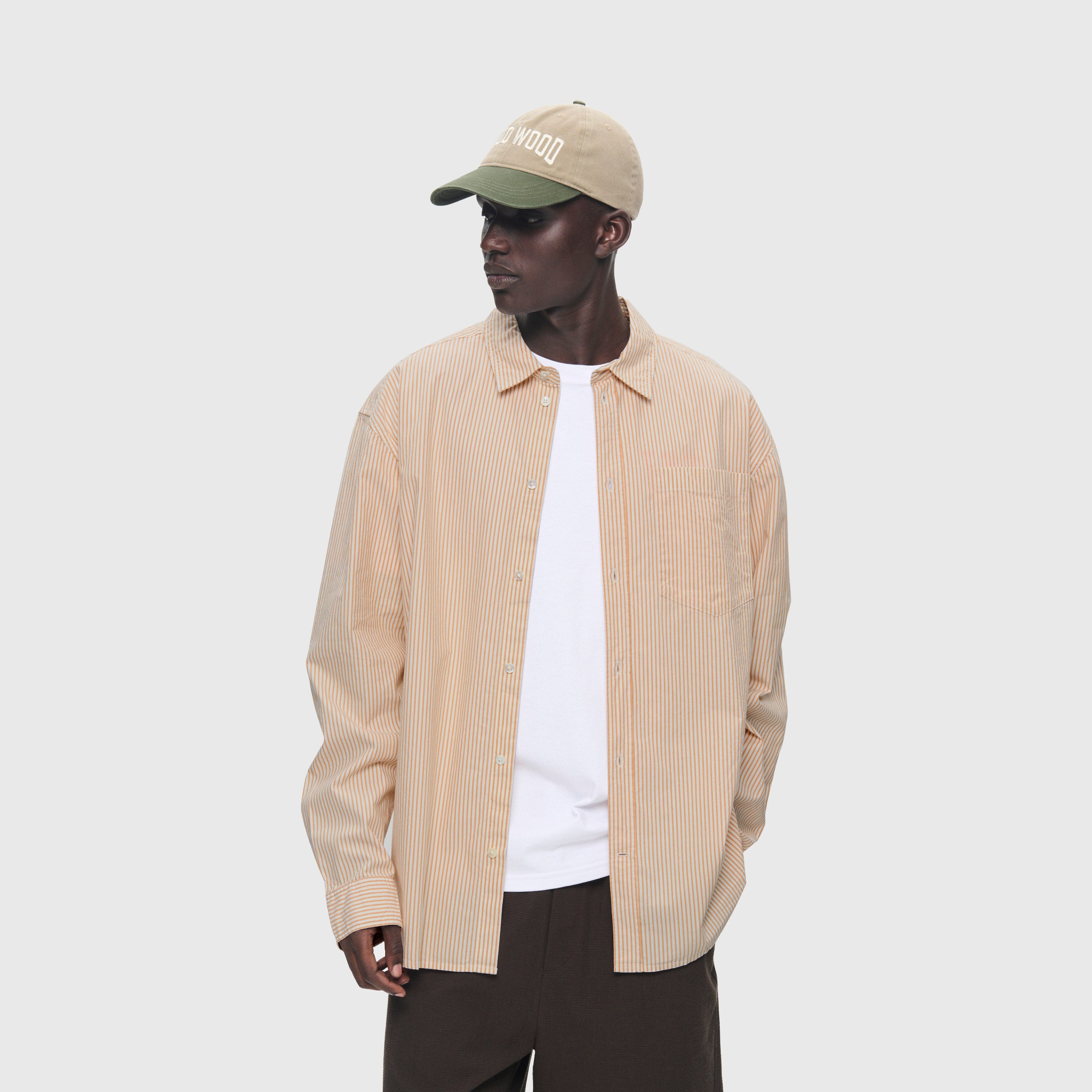 Wood Wood Double A Day Striped Shirt - Doe Shirt Wood Wood 