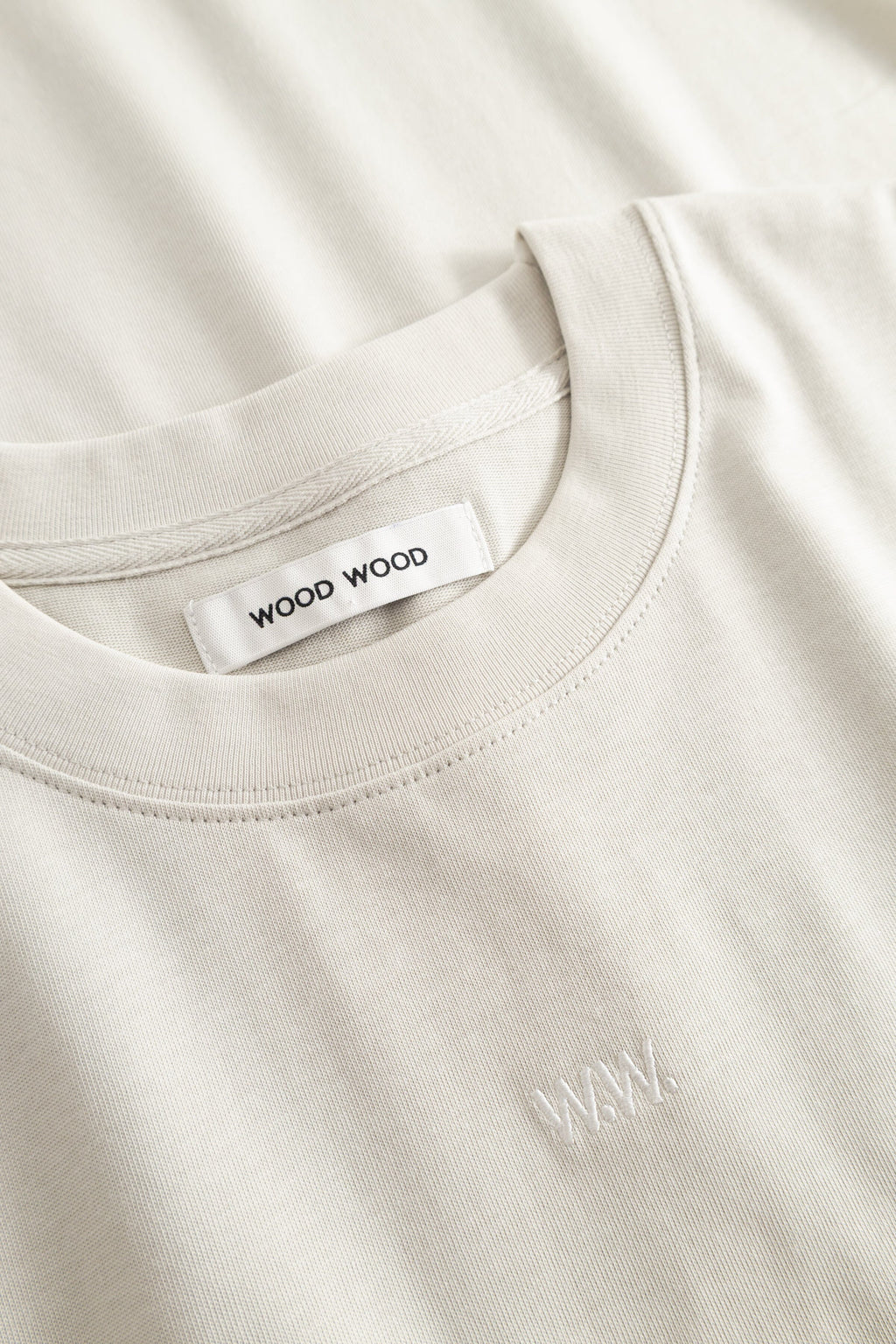 Wood Wood Gary Palm Tee - Silver Birch T-shirt Wood Wood 
