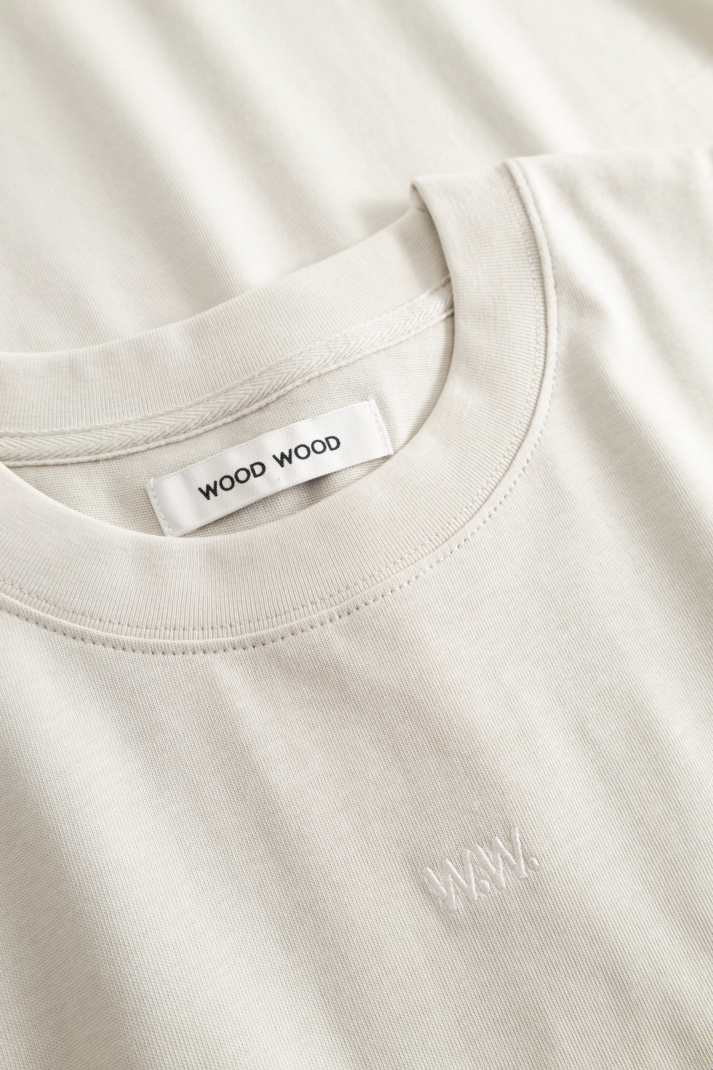 Wood Wood Gary Palm Tee - Silver Birch T-shirt Wood Wood 