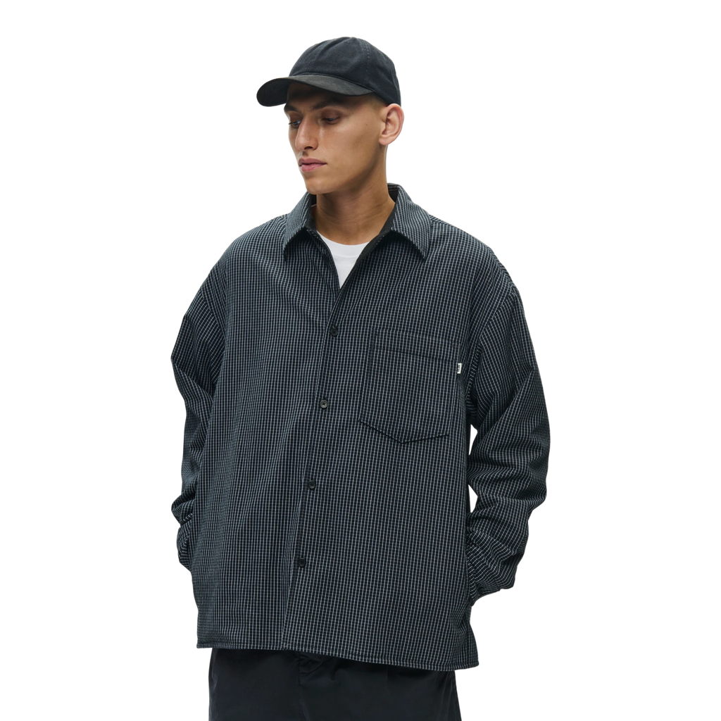 Wood Wood Kamse Shirt Jacket - Black Outerwear Wood Wood 