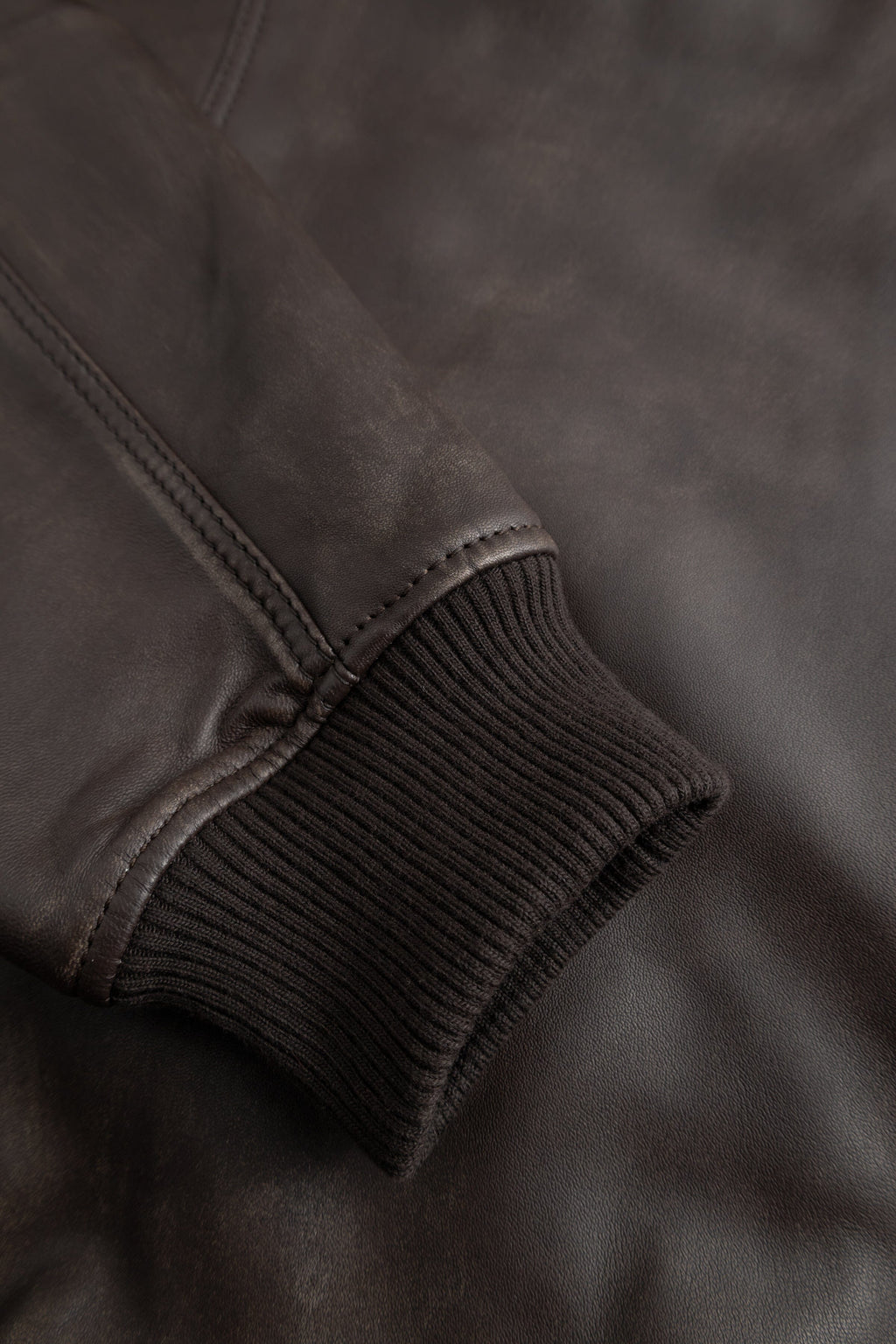 Wood Wood - Krede Leather Bomber Jacket 25478 - Worn Brown Jakke Wood Wood 