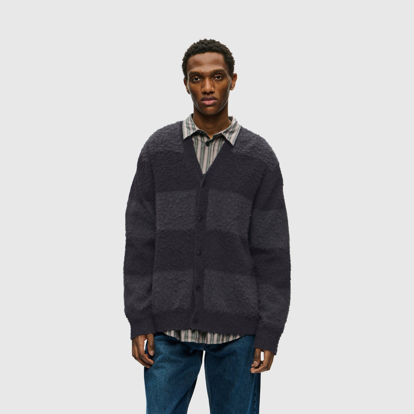 Wood Wood Levi Cardigan - Salute Stripe Knitwear Wood Wood 