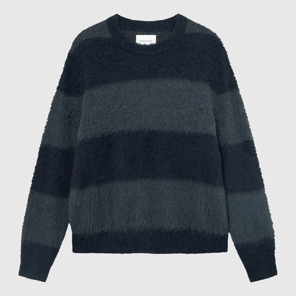 Wood Wood Levi Crew Neck - Salute Stripe Sweater Wood Wood 