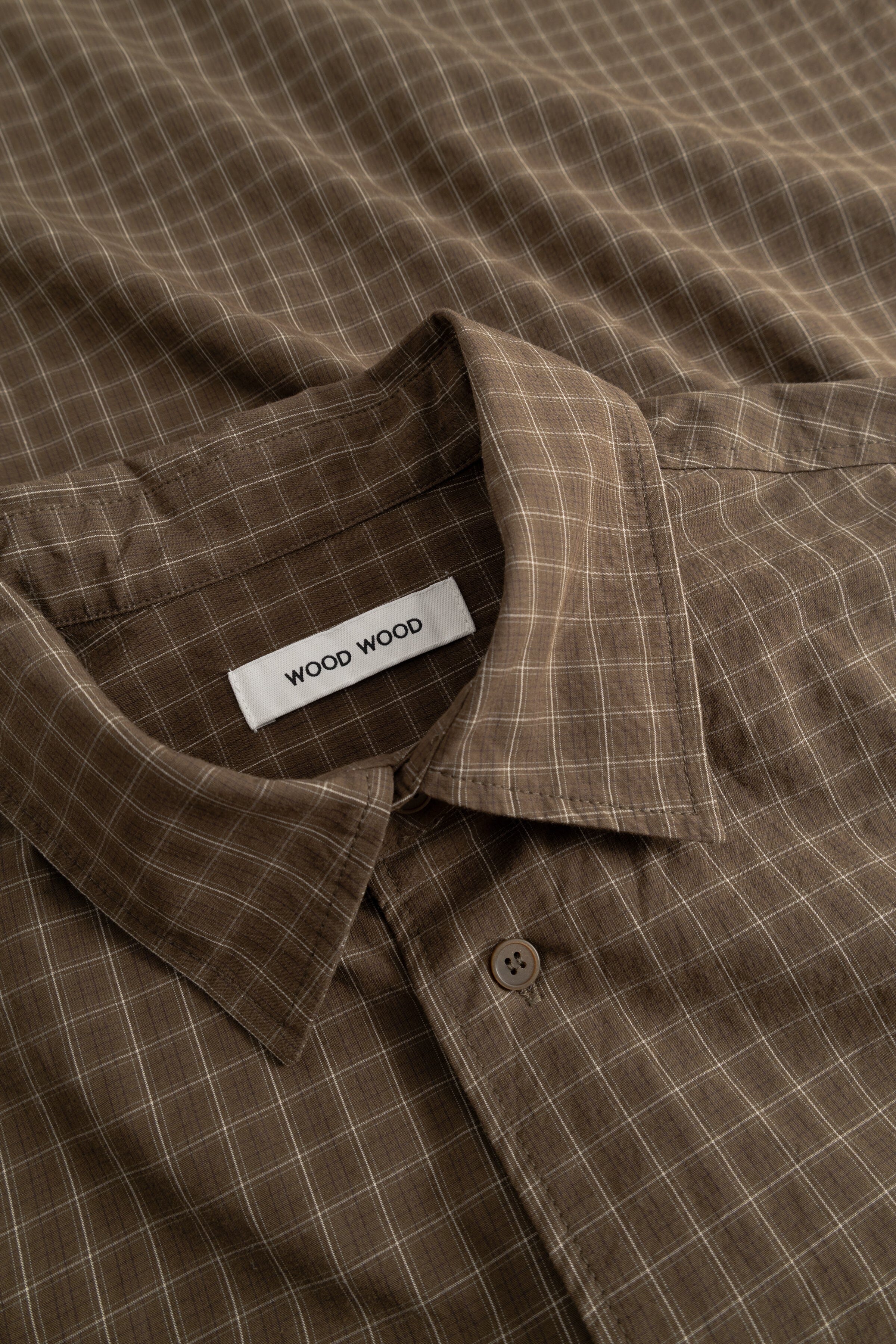 Wood Wood - Nico Shirt 25391 - Desert Palm Check Skjorte Wood Wood 