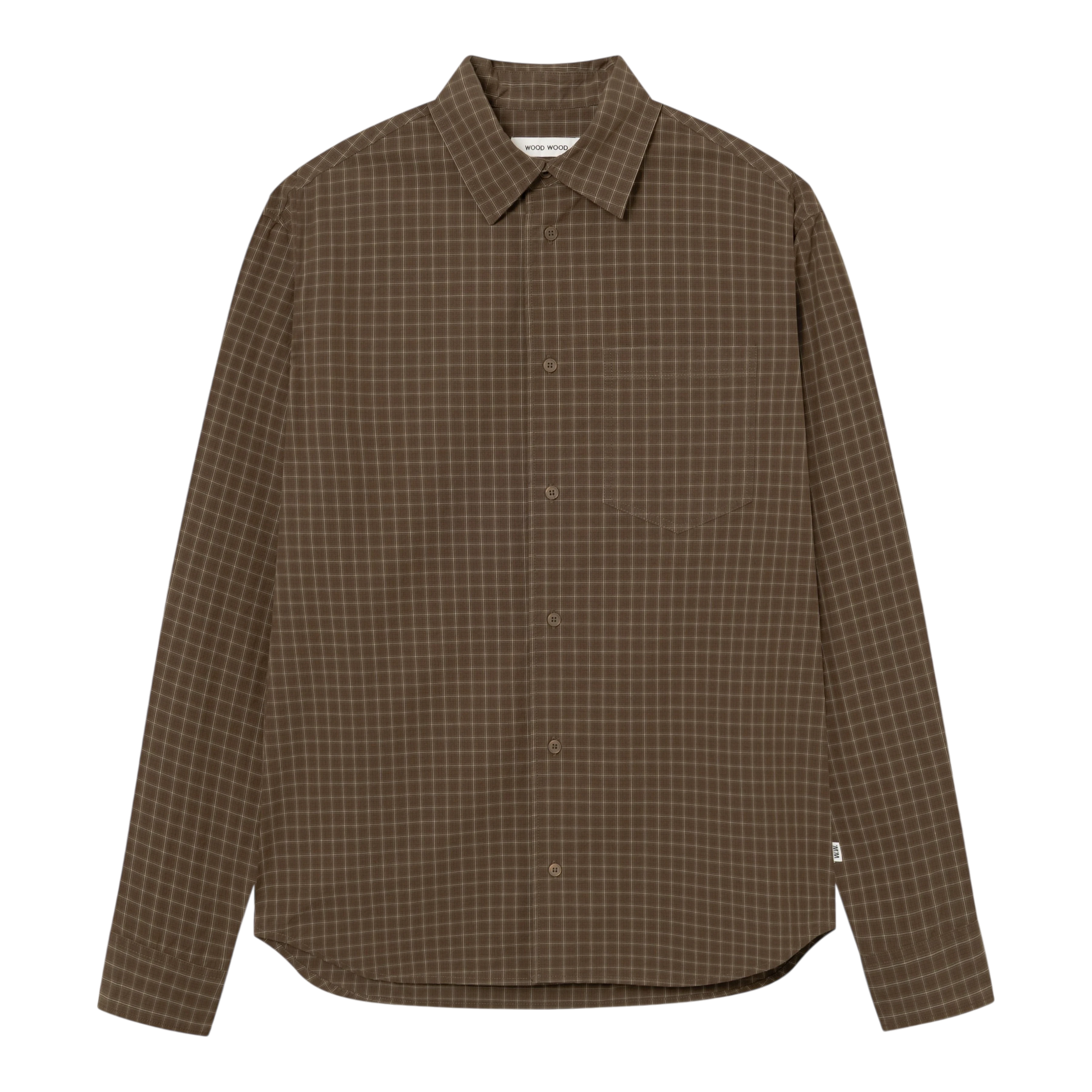 Wood Wood - Nico Shirt 25391 - Desert Palm Check Skjorte Wood Wood 