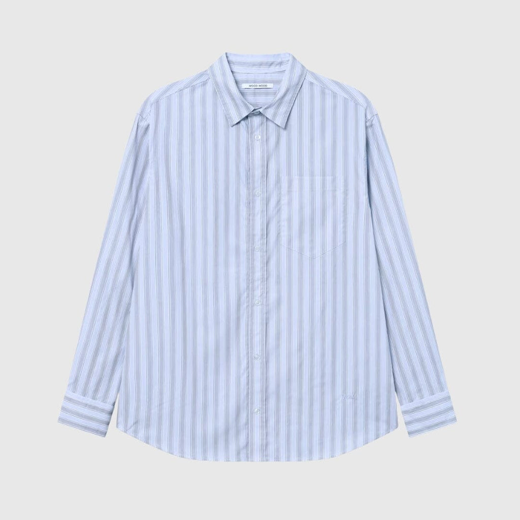 Wood Wood Nico Shirt - Chambray Blue Shirt Wood Wood 