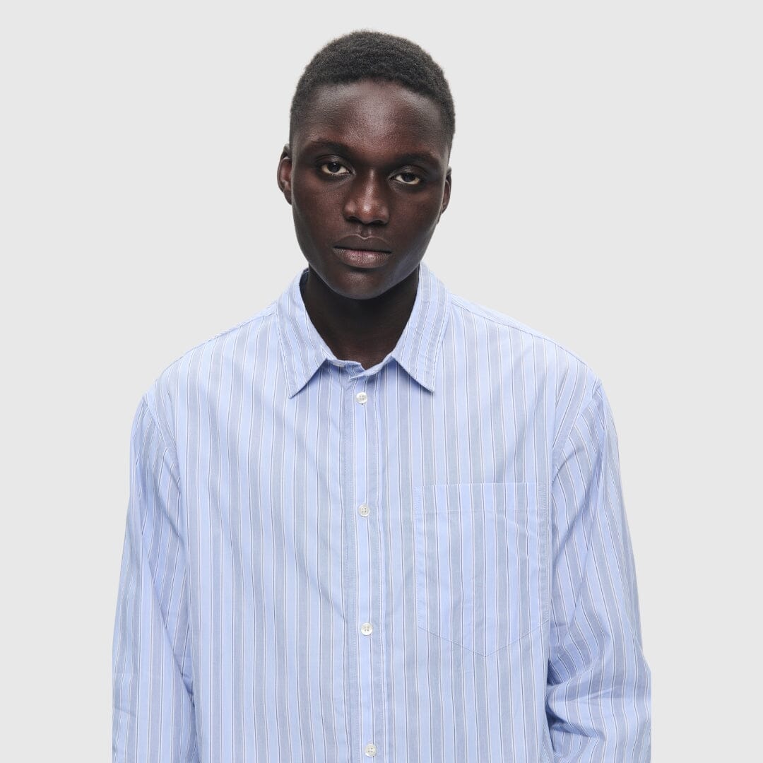 Wood Wood Nico Shirt - Chambray Blue Shirt Wood Wood 