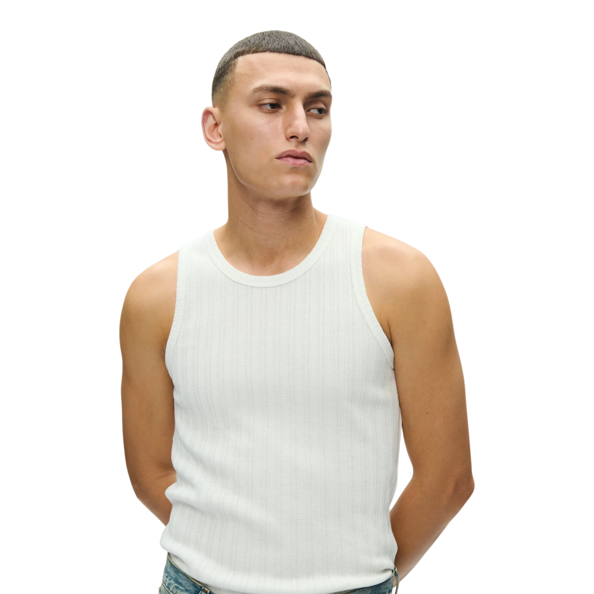 Wood Wood Tank Top - Marshmallow Top Wood Wood 