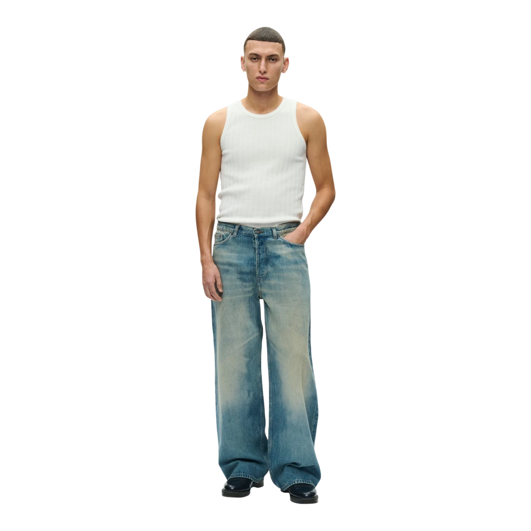 Wood Wood Tank Top - Marshmallow Top Wood Wood 