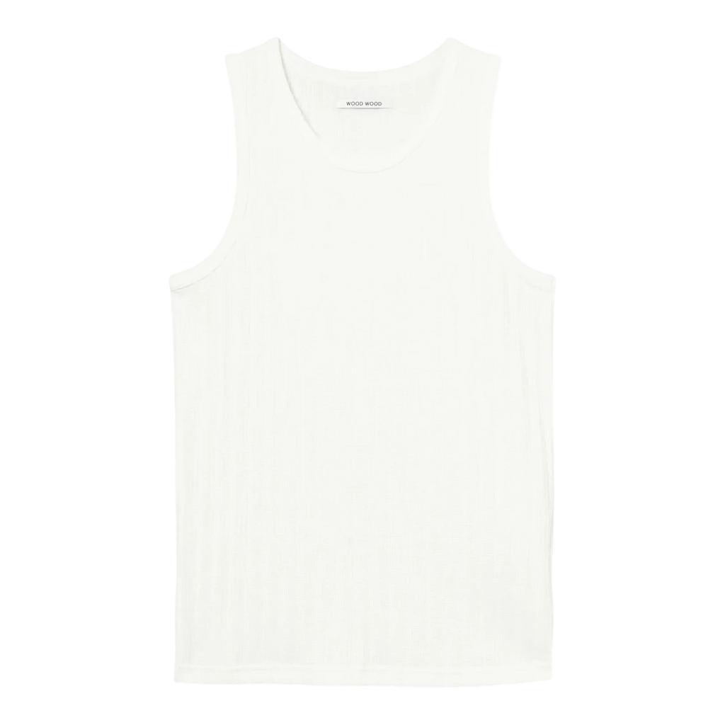 Wood Wood Tank Top - Marshmallow Top Wood Wood 