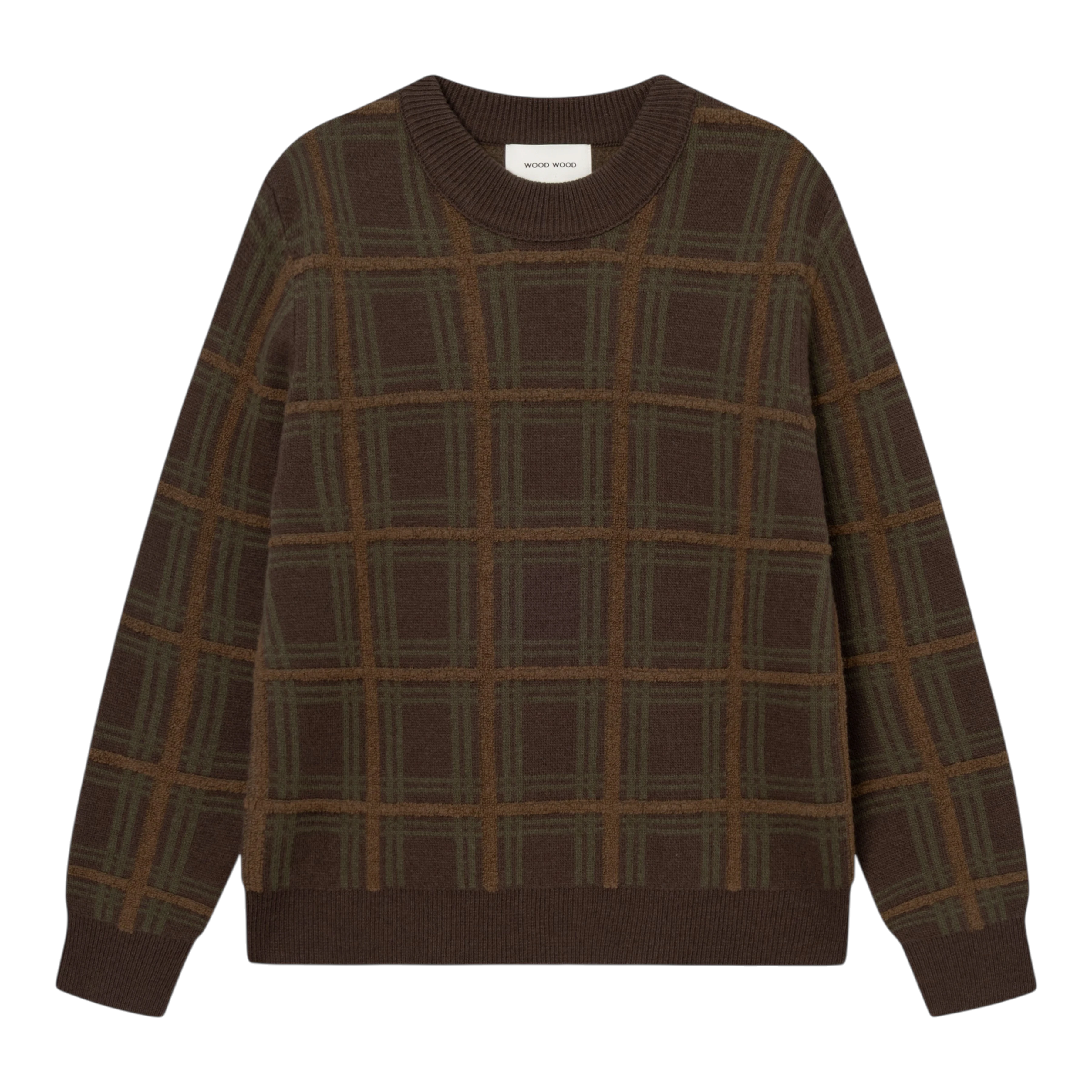 Wood Wood - Vim Crew Neck 25476 - Delicioso Check Genser Wood Wood 