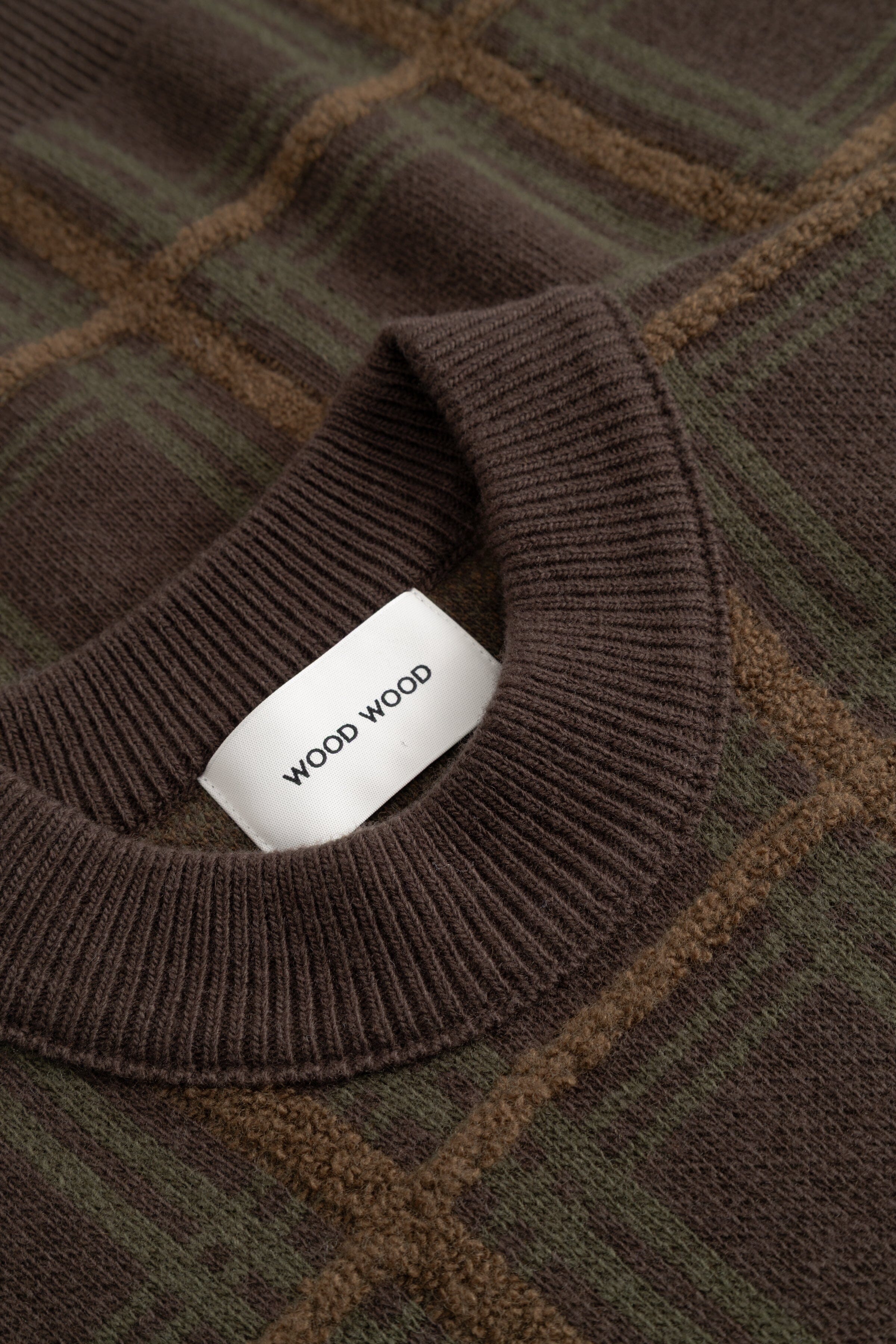 Wood Wood - Vim Crew Neck 25476 - Delicioso Check Genser Wood Wood 