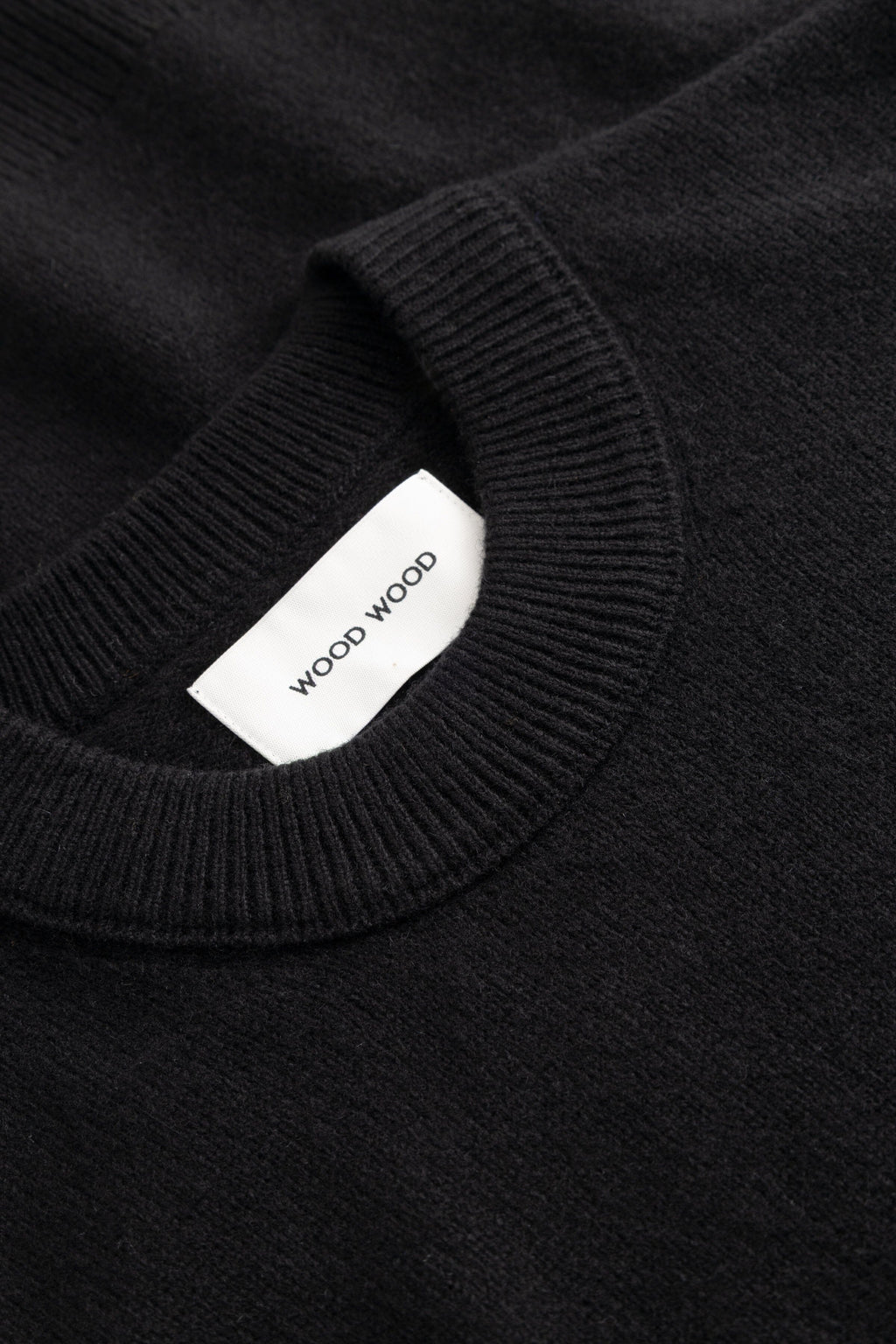 Wood Wood - WWlogo Crew Neck - Black Genser Wood Wood 
