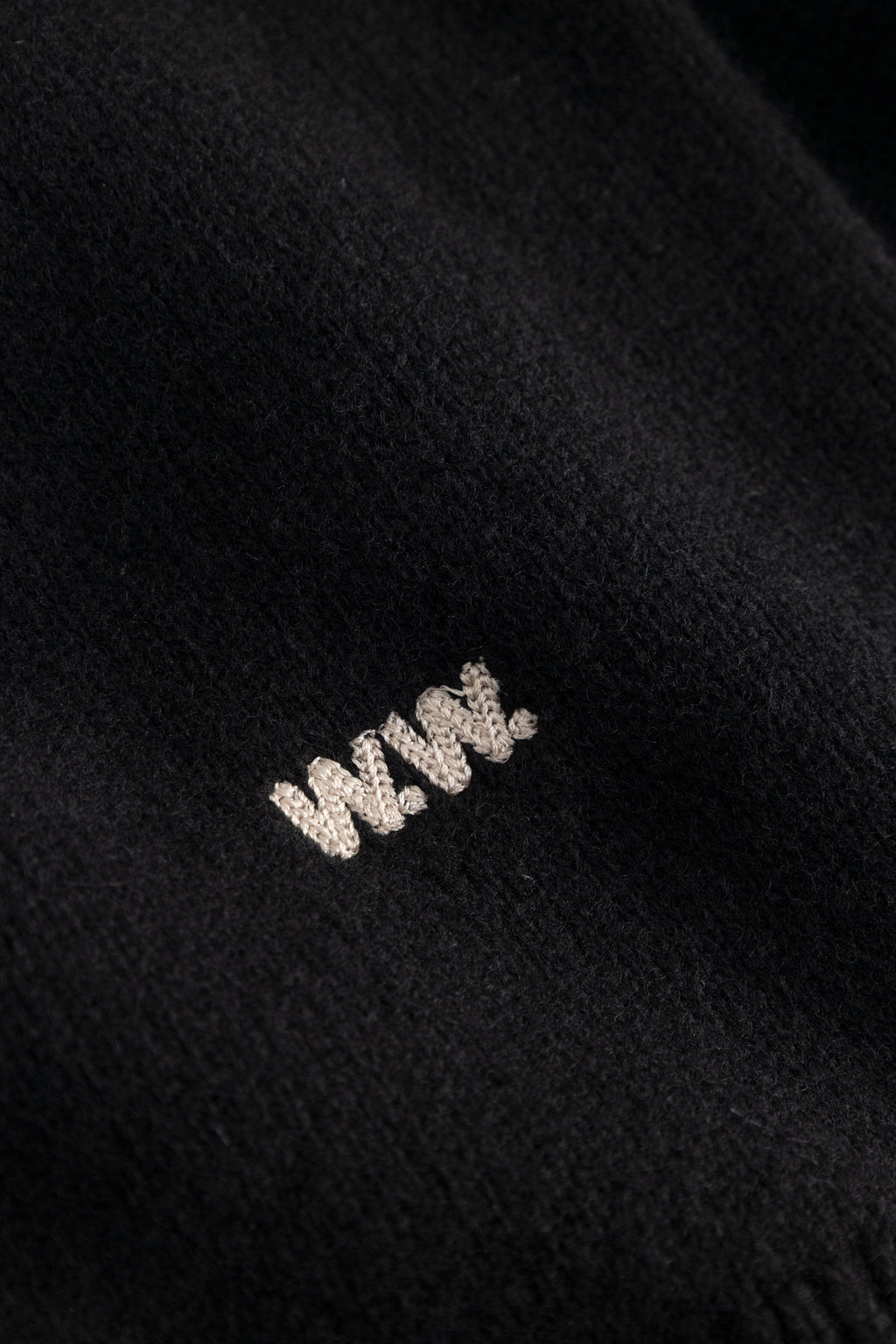 Wood Wood - WWlogo Crew Neck - Black Genser Wood Wood 