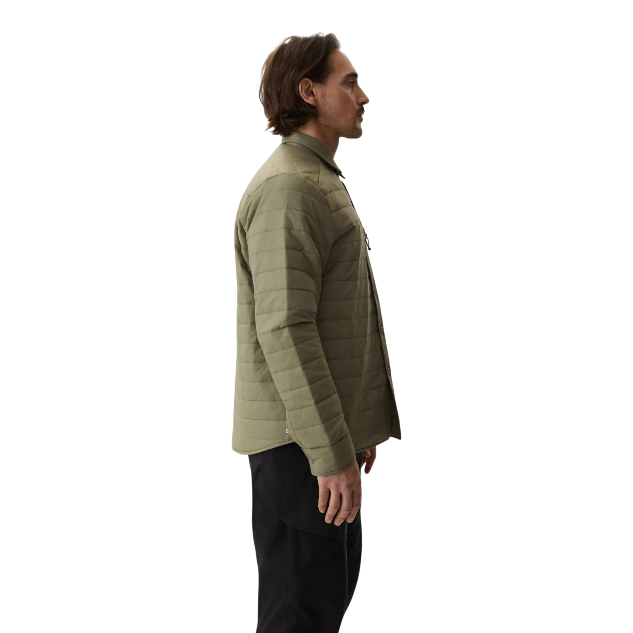 Yama Ember Puffer Shirt - Moss Green Shirt Yama 