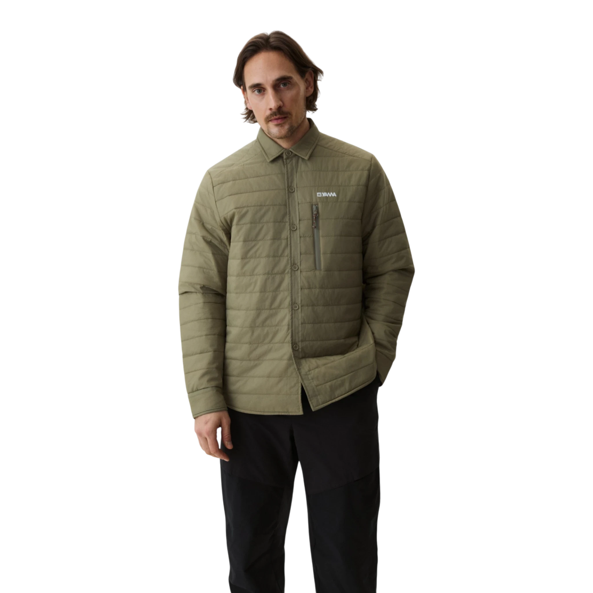Yama Ember Puffer Shirt - Moss Green Shirt Yama 