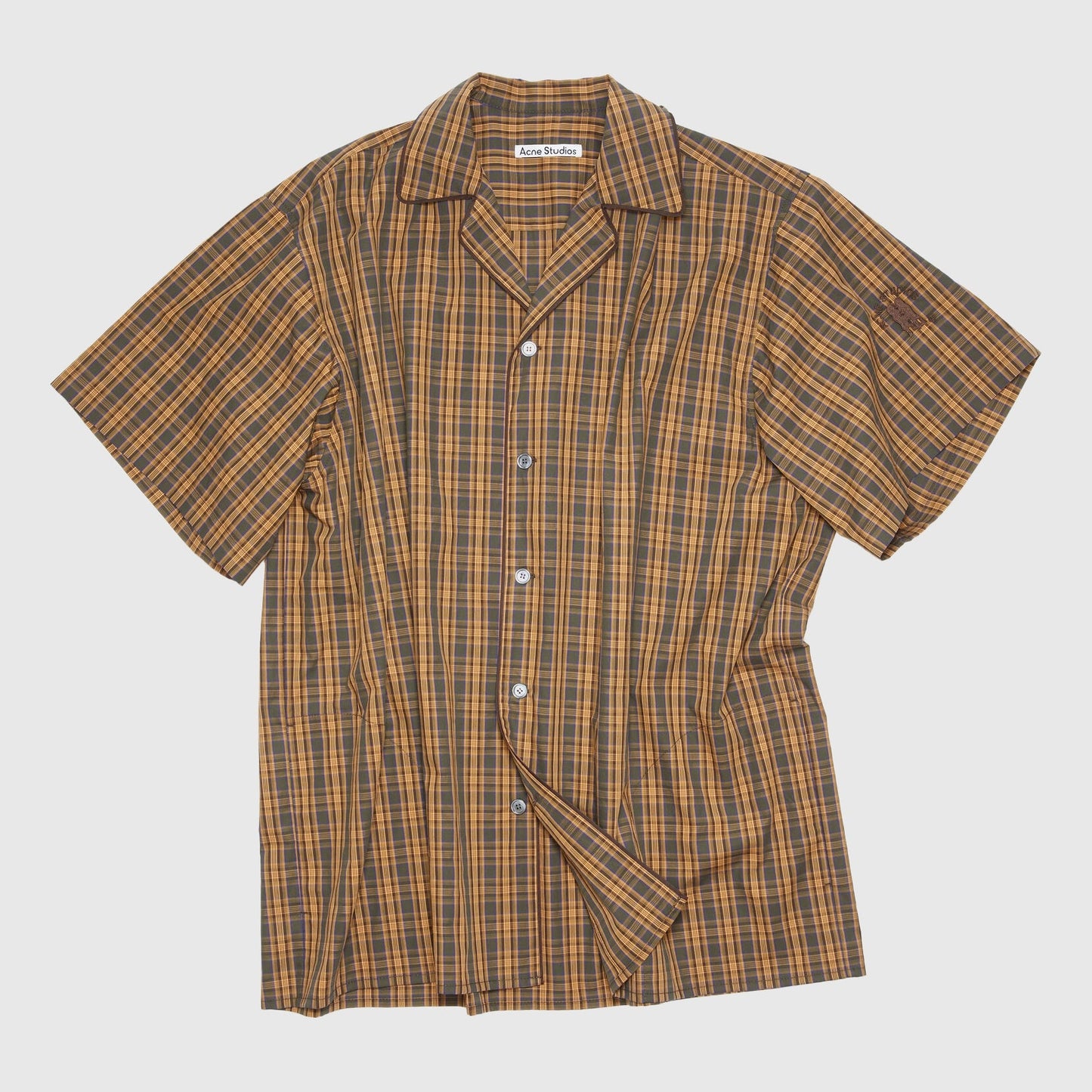 Acne Studios Short Sleeve Shirt - Brown / Green Shirt Acne Studios 