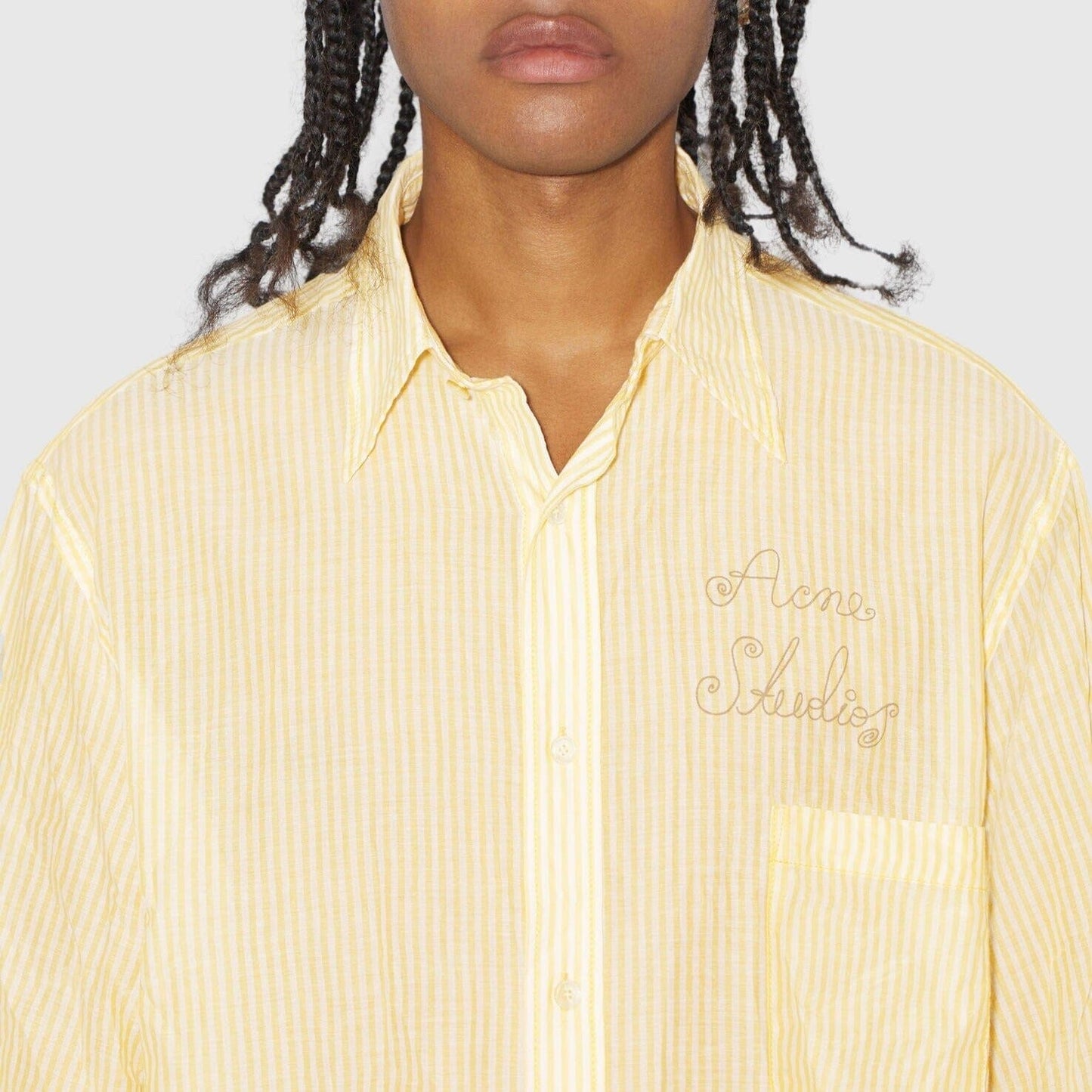 Acne Studios Short Sleeve Shirt - Yellow / White Shirt Acne Studios 