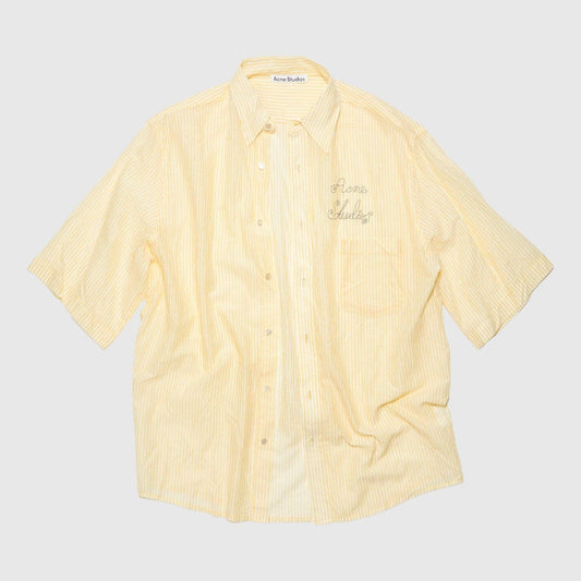 Acne Studios Short Sleeve Shirt - Yellow / White Shirt Acne Studios 