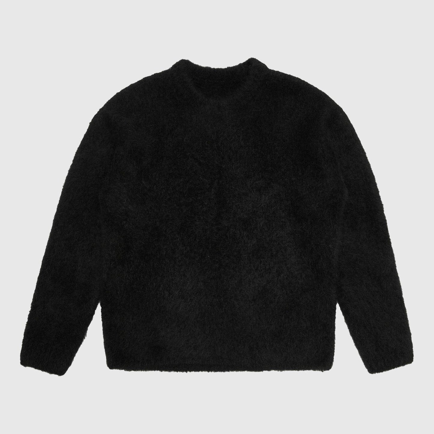 Amomento Alpaca Round Neck Pullover - Black Knitwear Amomento 