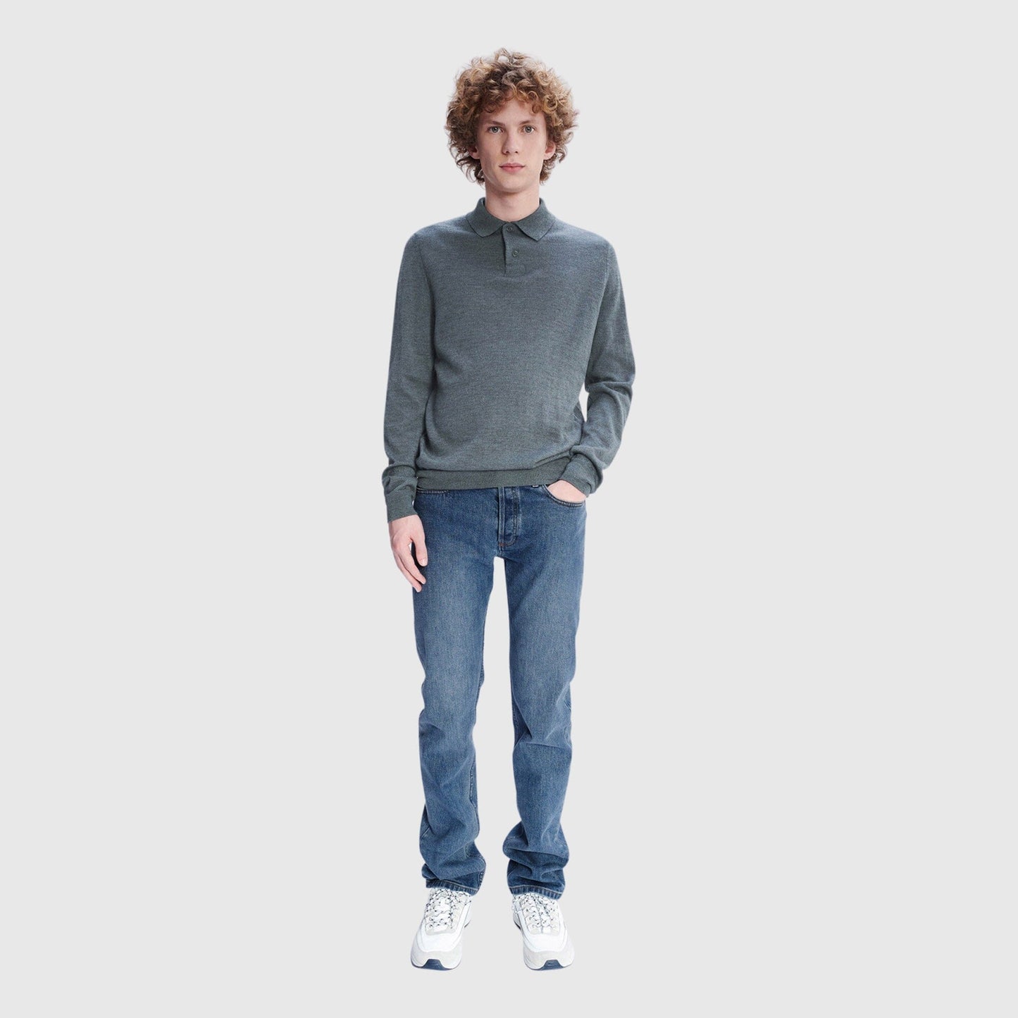 A.P.C. Jerry Polo - Heathered Anthracite T-Shirt A.P.C. 