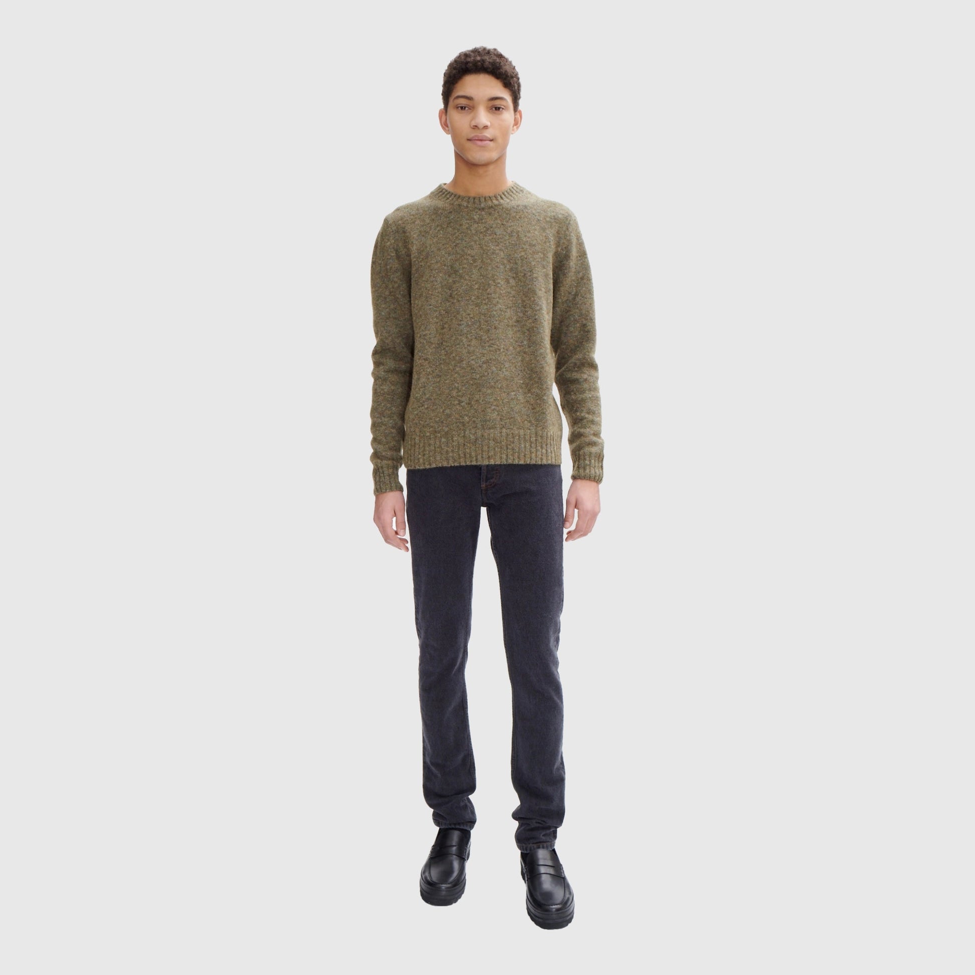 A.P.C. Lucas Pullover - Heathered Green Knitwear A.P.C. 