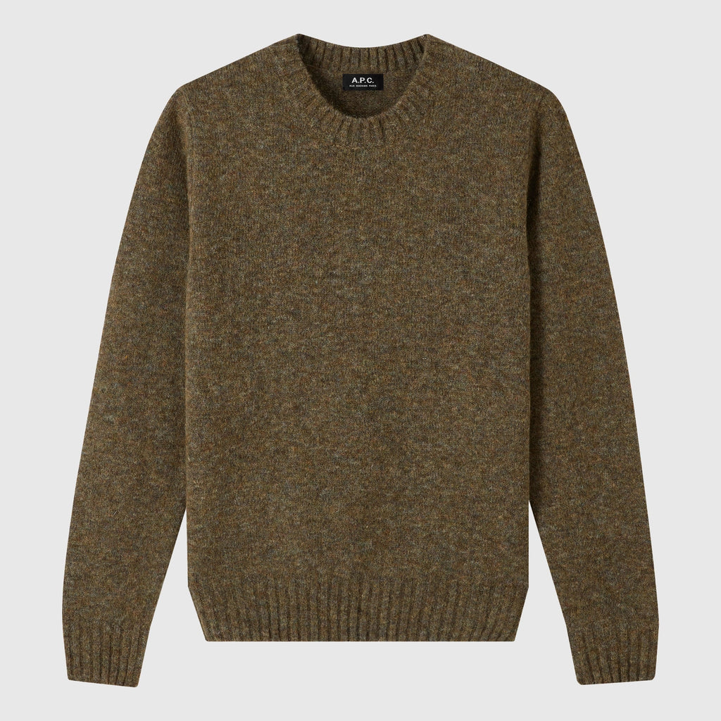 A.P.C. Lucas Pullover - Heathered Green Knitwear A.P.C. 