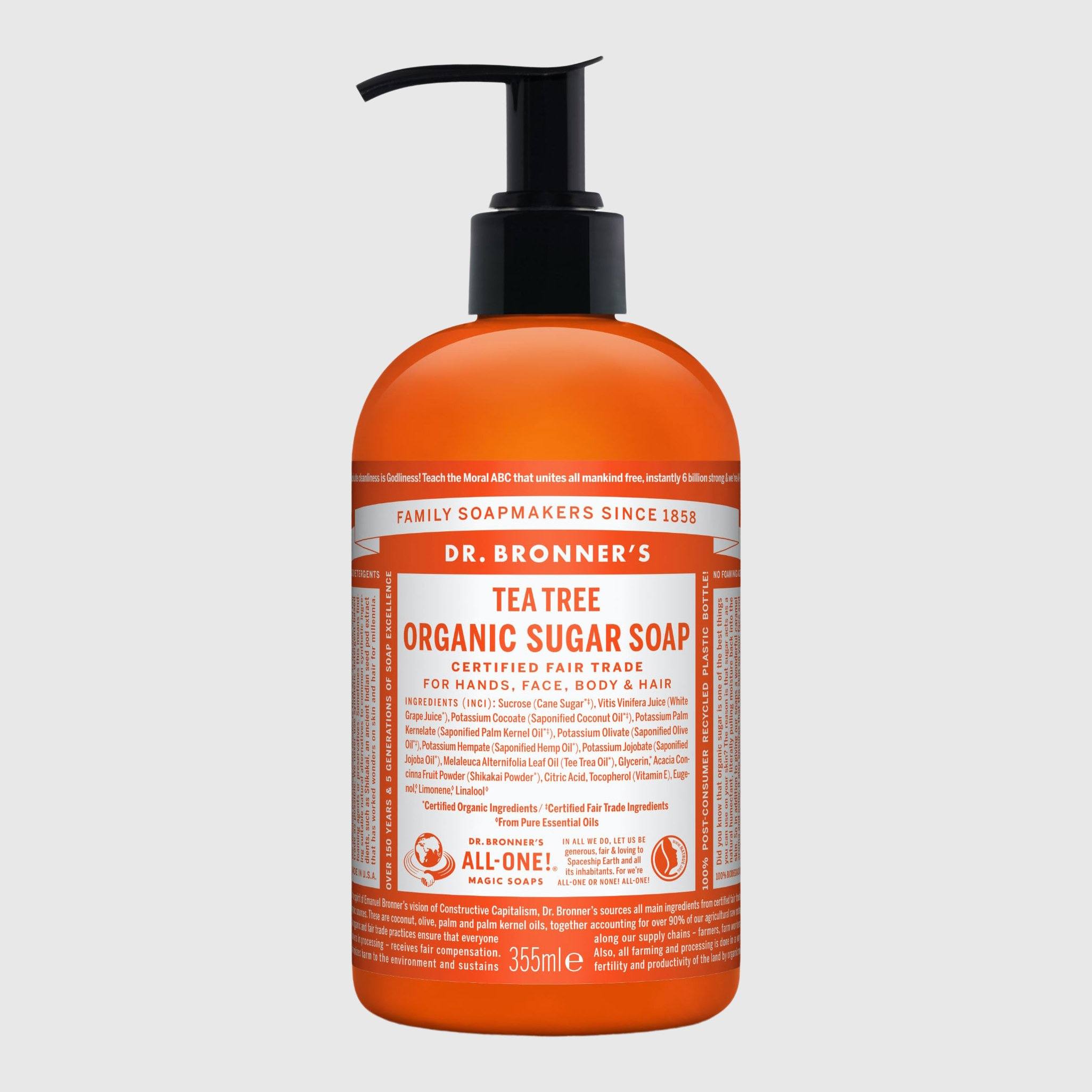 Dr. Bronner's Organic Sugar Soap Hand Soap Dr. Bronner's Tea Tree 