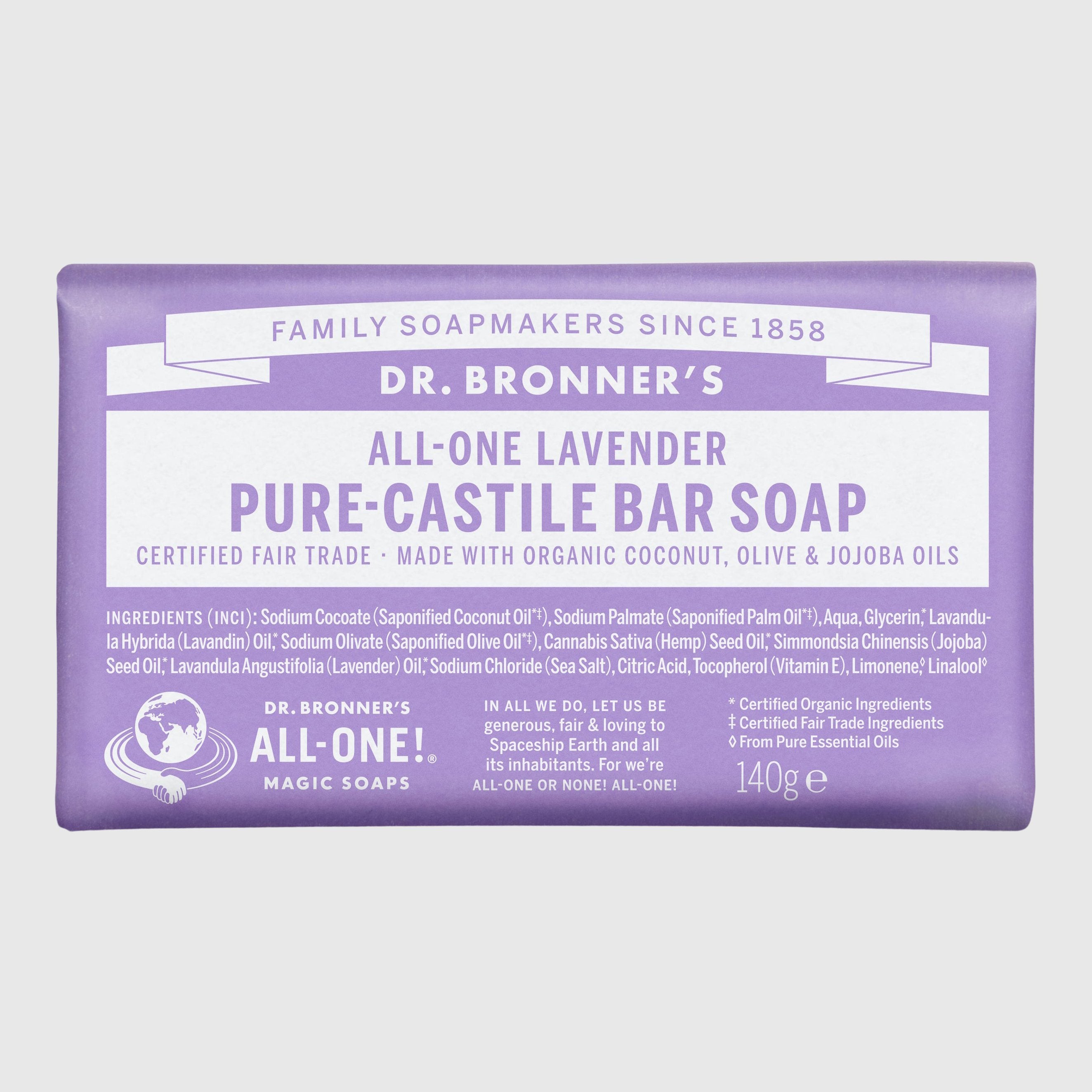 Dr. Bronner's Pure Castile Bar Soap Hand Soap Dr. Bronner's Lavender 