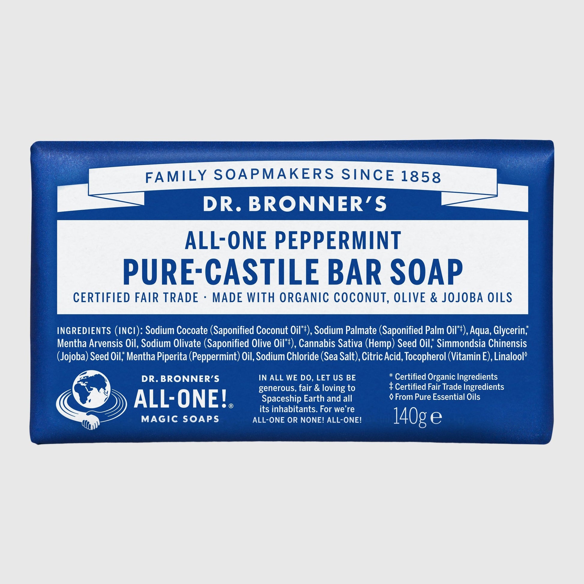 Dr. Bronner's Pure Castile Bar Soap Hand Soap Dr. Bronner's Peppermint 