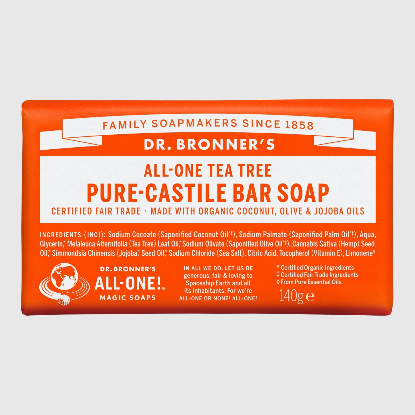 Dr. Bronner's Pure Castile Bar Soap Hand Soap Dr. Bronner's Tea Tree 