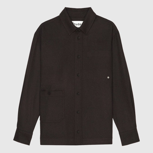Études Libertine Flannel Shirt - Dark Brown Shirt Etudes 