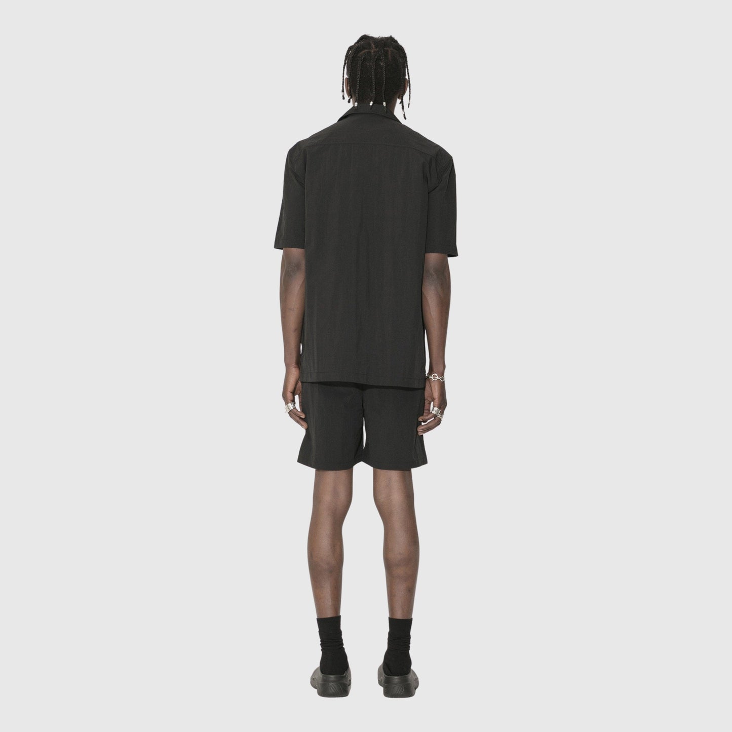 Han Kjøbenhavn Nylon Summer Shirt Short Sleeve - Black Shirt Han Kjøbenhavn 