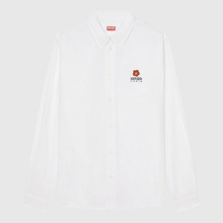 Kenzo Boke Flower Crest Casual Shirt - White Shirt Kenzo 