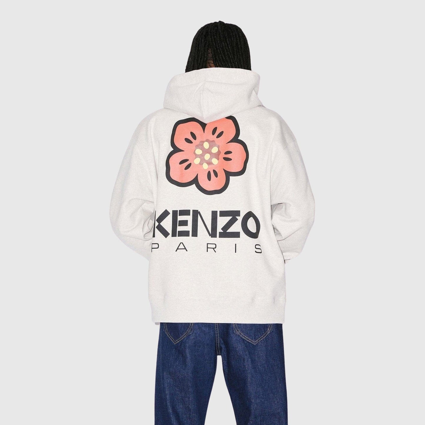 Kenzo Boke Flower Hoodie - Pale Grey Hooded Sweatshirt Kenzo 