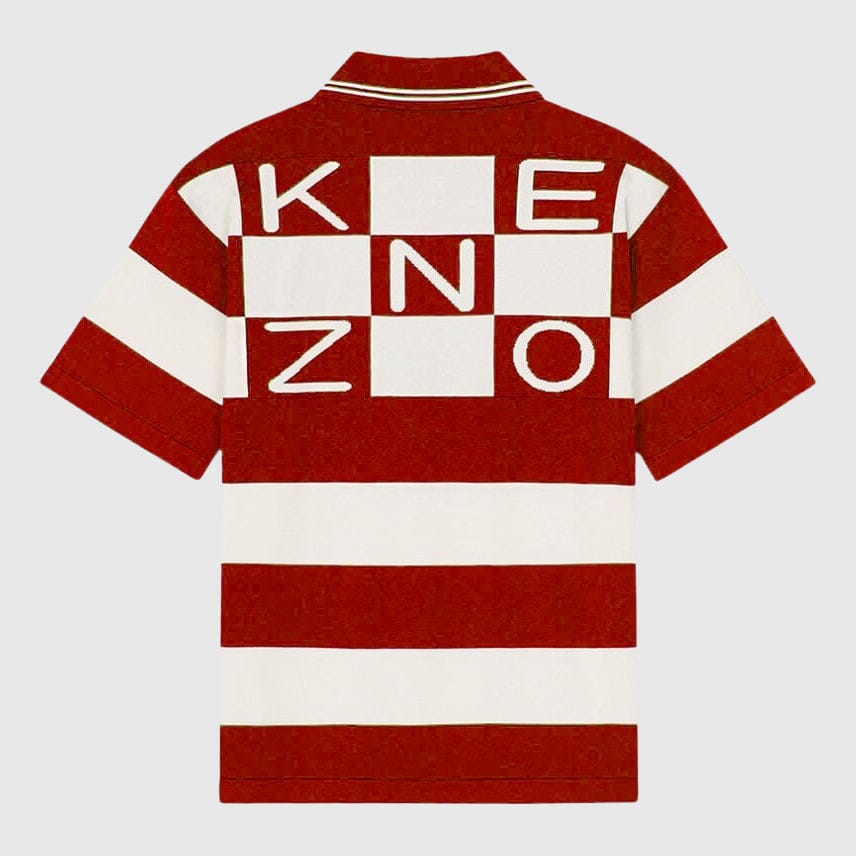Kenzo Nautical Graphic Polo - Medium Red Longsleeve Kenzo 