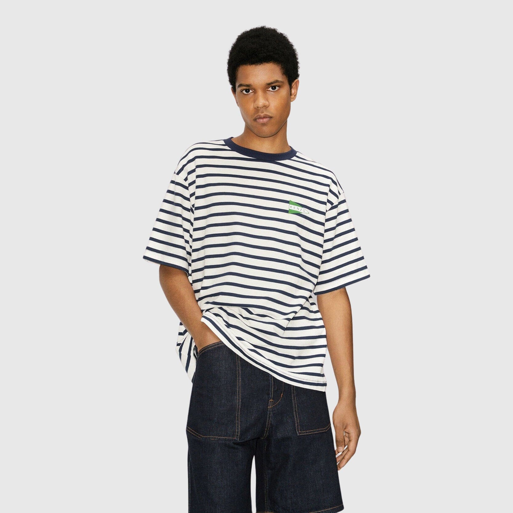 Kenzo Nautical Striped Oversize T-Shirt - Midnight Blue T-shirt Kenzo 