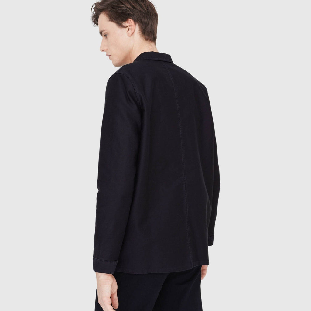 Le Mont St Michel Genuine Work Jacket - Black Outerwear Le Mont St Michel 