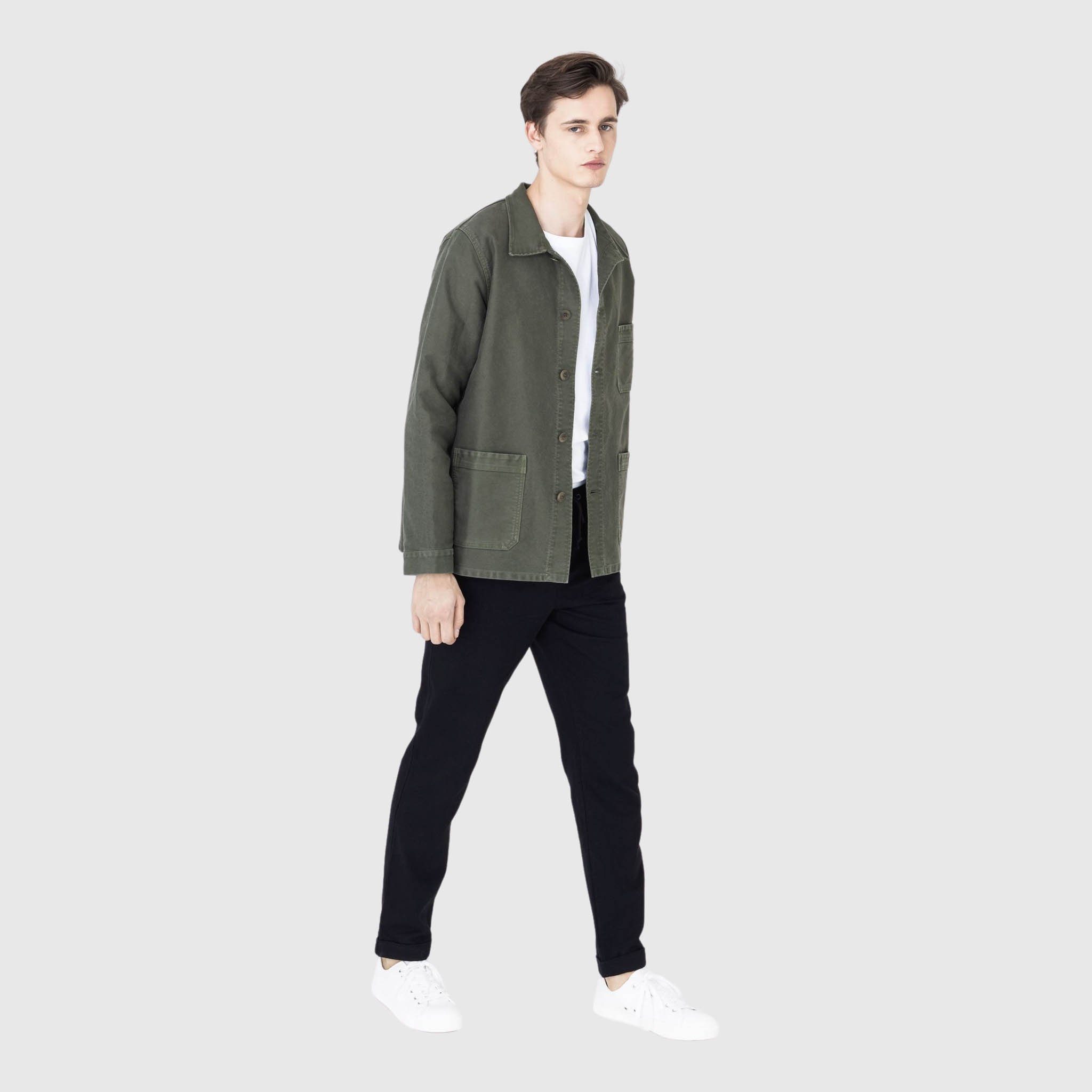 Le Mont St Michel Genuine Work Jacket - Khaki Outerwear Le Mont St Michel 