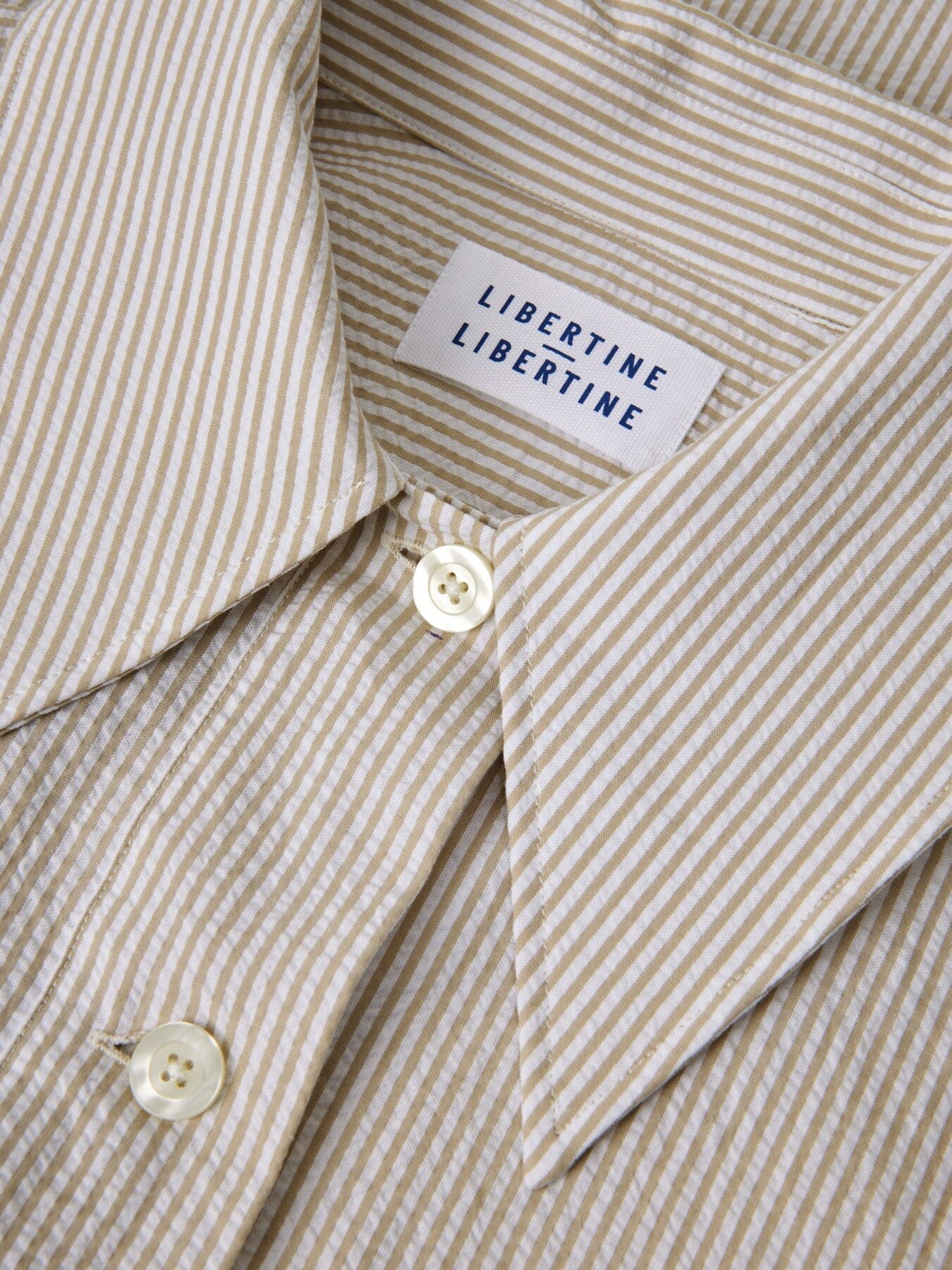 Libertine-Libertine Mercy Shirt - Beige Stripe Shirt Libertine-Libertine 